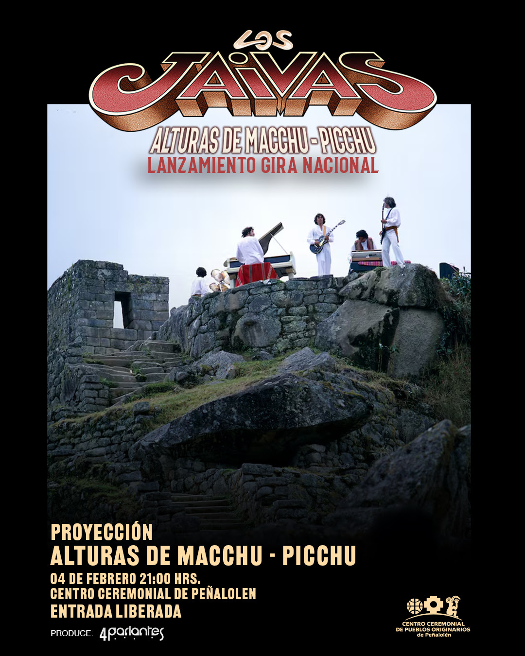 En versión remasterizada: Los Jaivas estrenarán documental ''Alturas de Machu Picchu''